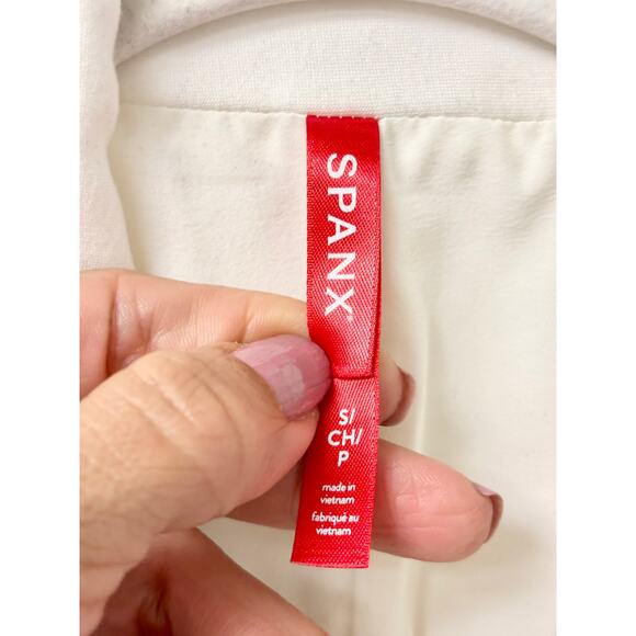 Spanx Notch Lapel Single Breasted The Perfect Vest Dress Powder Women's Size S - Picture 5 of 7